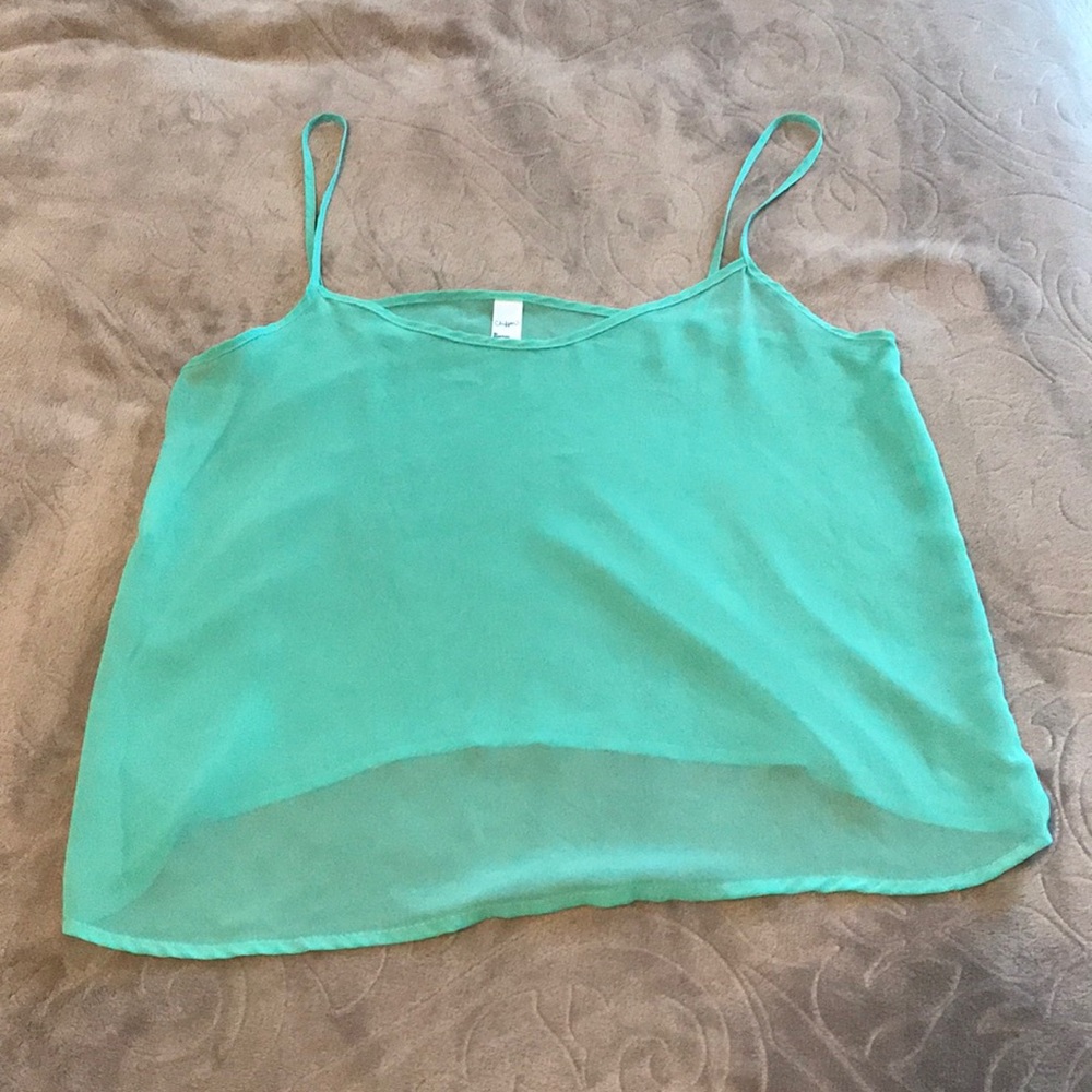 American Apparel Sheer Chiffon Tank XS